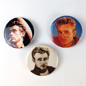 James Dean 1.75" Button Set x3